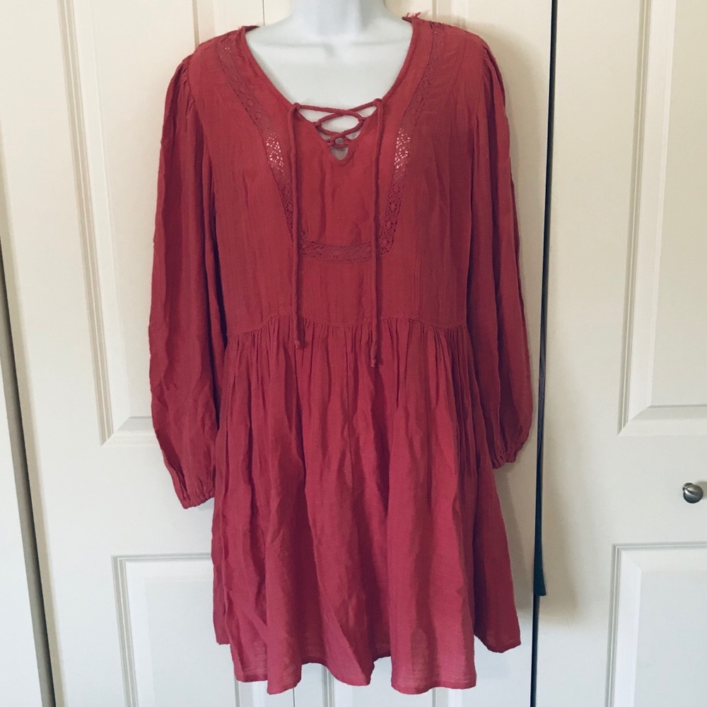 Hinge Pink Crochet Romper Size S